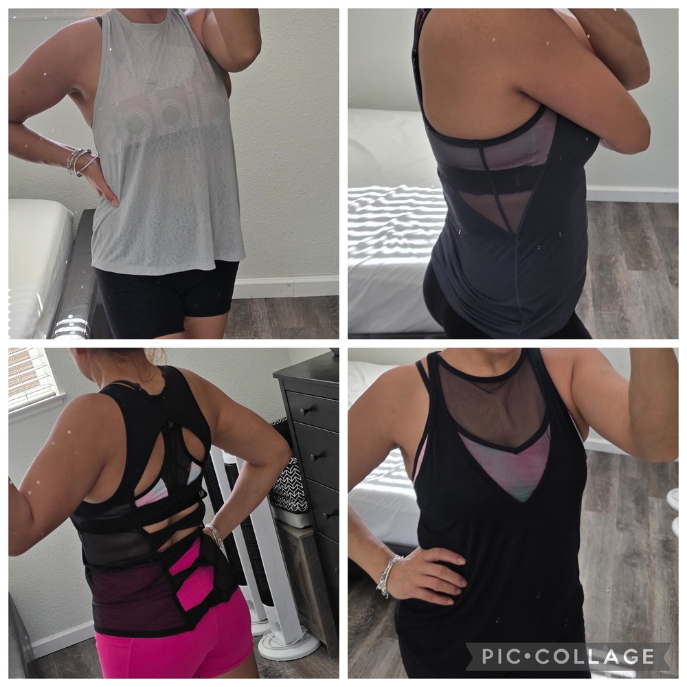 Bundle Victoria's Secret Black and Gray Mesh Tank Top